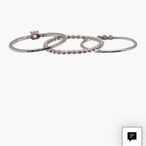 Elegant Silver Ring Set